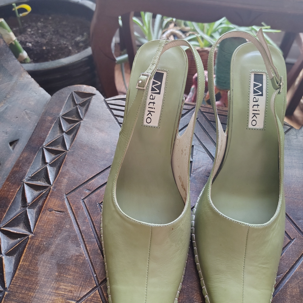 Matiko Green Women's Slingback Shoes